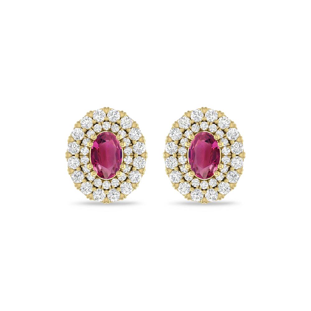 Yellow Gold/White Gold - Pink Tourmaline