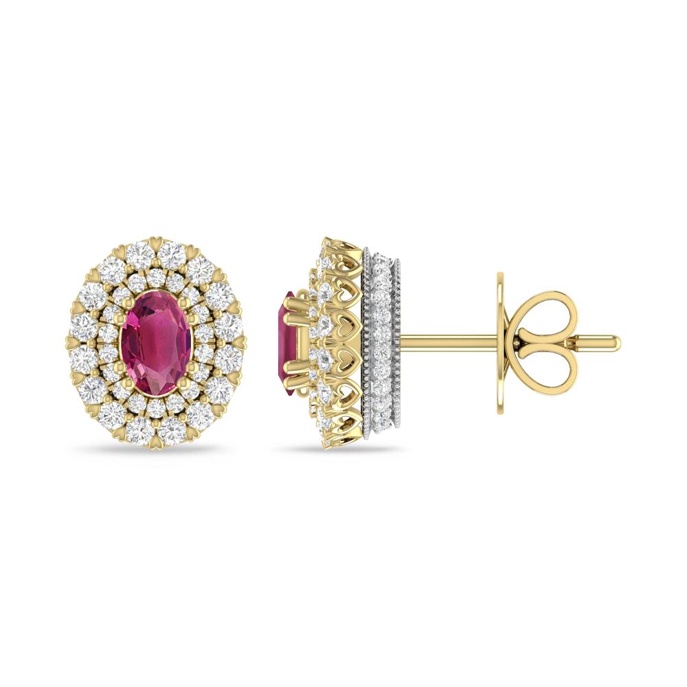 Yellow Gold/White Gold - Pink Tourmaline