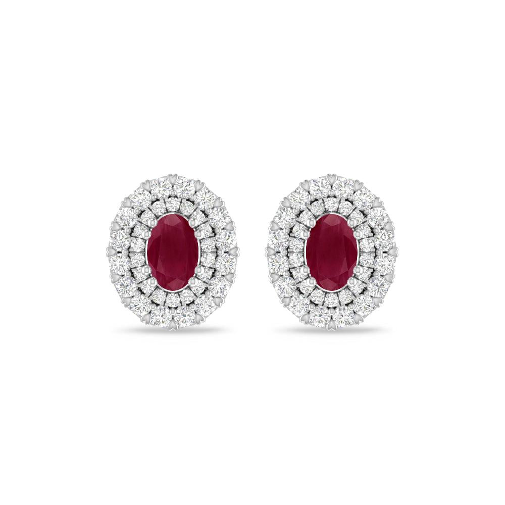 White Gold/Rose Gold - Ruby