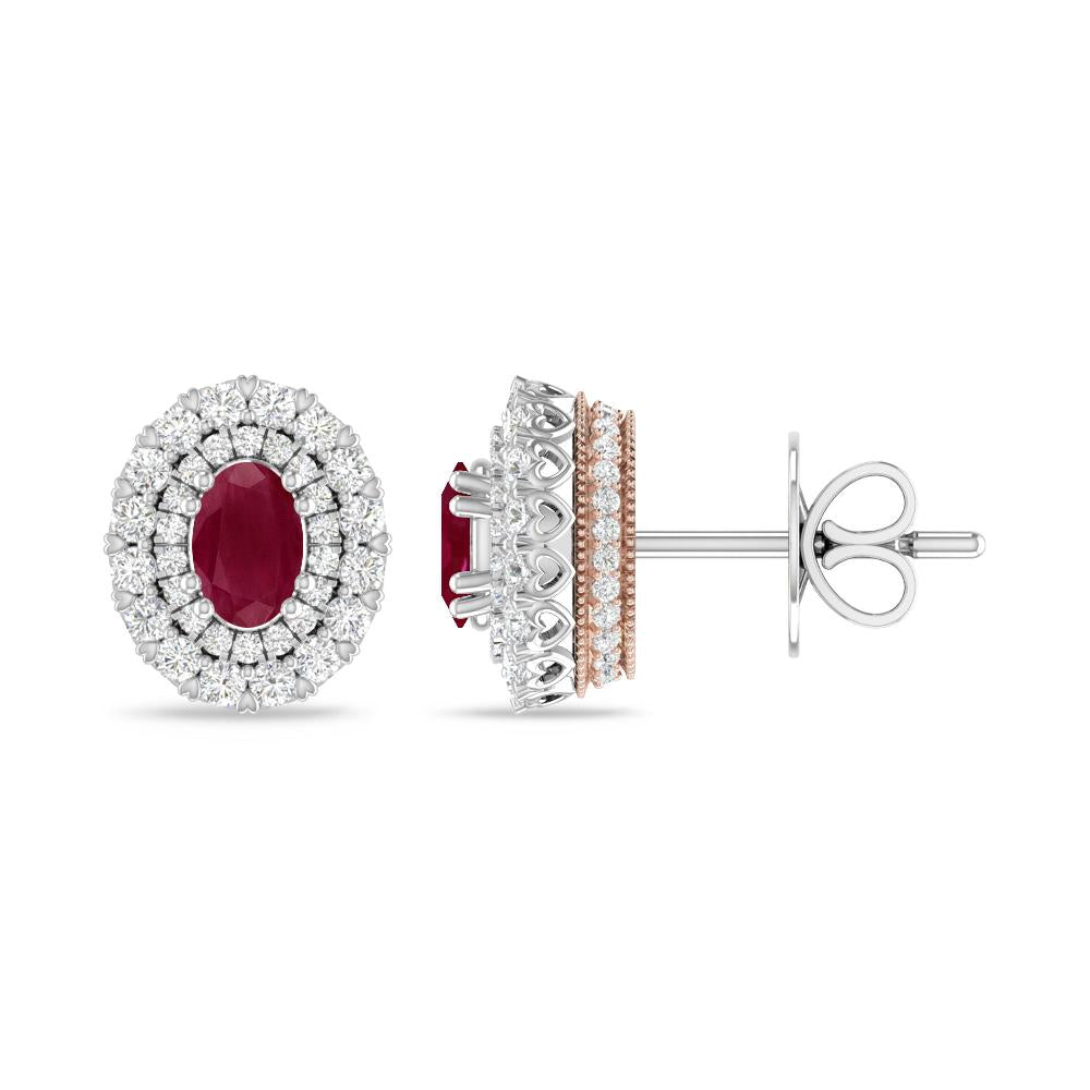 White Gold/Rose Gold - Ruby