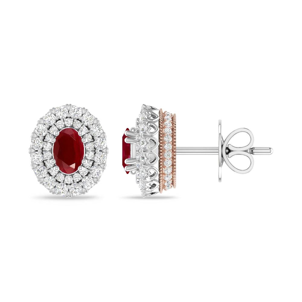 White Gold/Rose Gold - Ruby