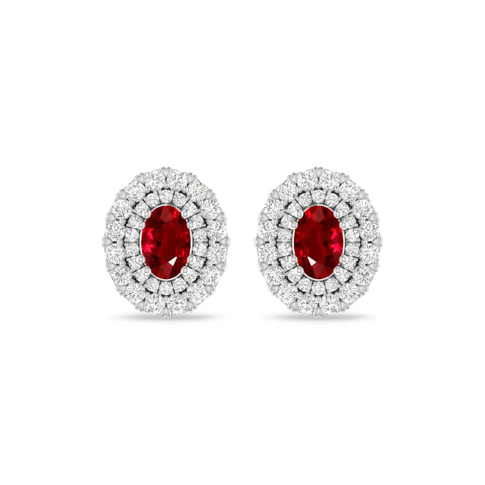 White Gold/Rose Gold - Ruby