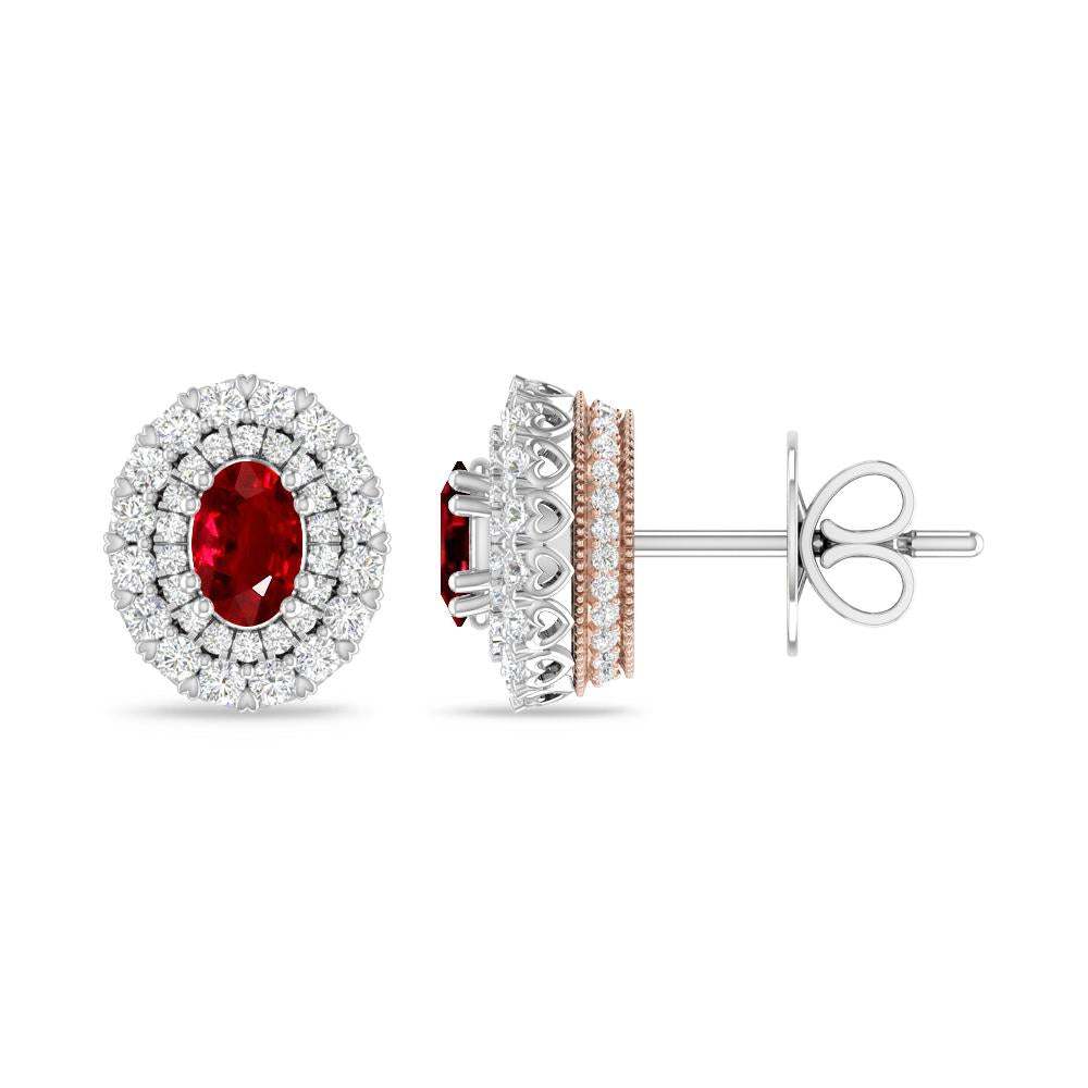 White Gold/Rose Gold - Ruby
