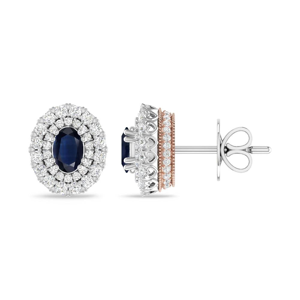 White Gold/Rose Gold - Sapphire