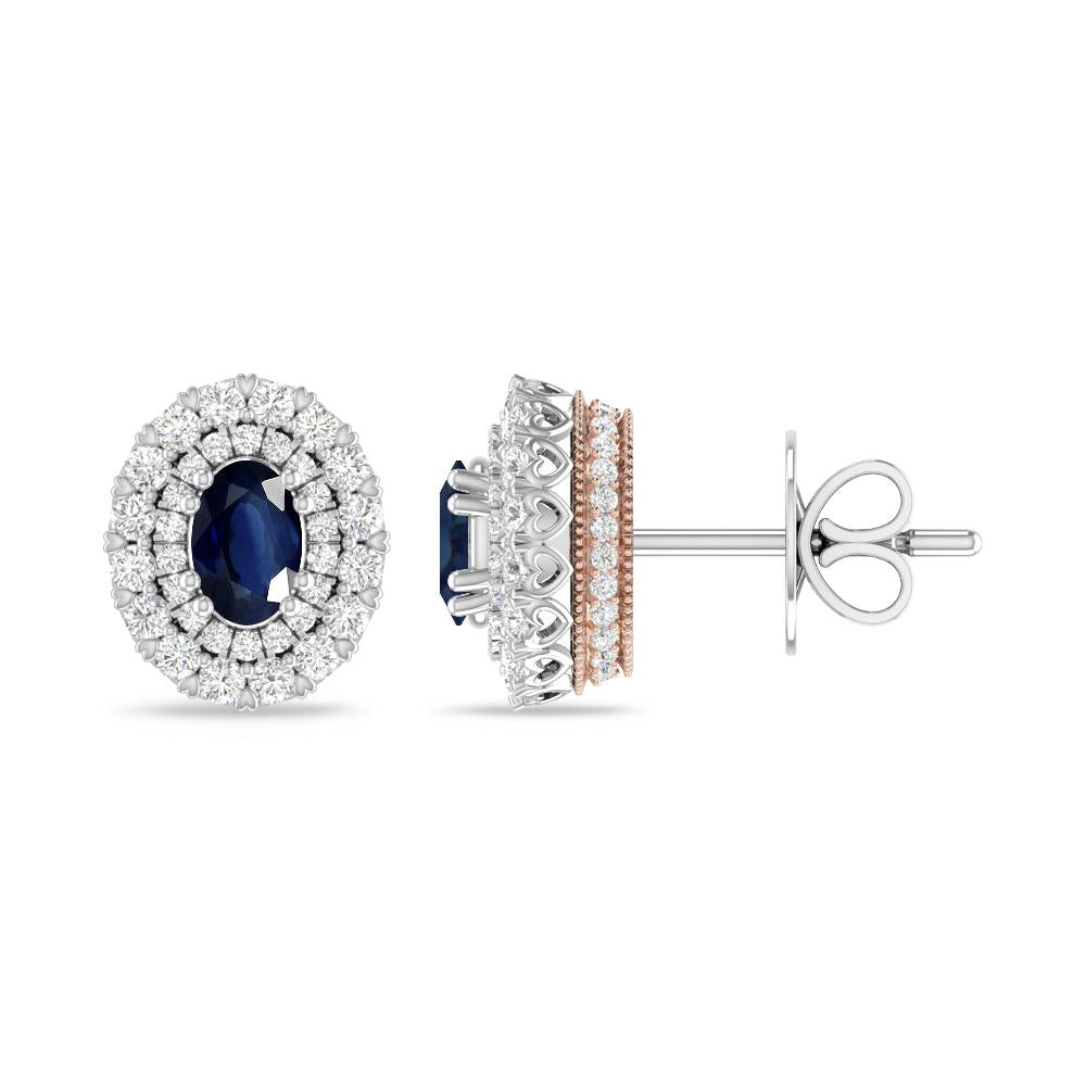 White Gold/Rose Gold - Sapphire
