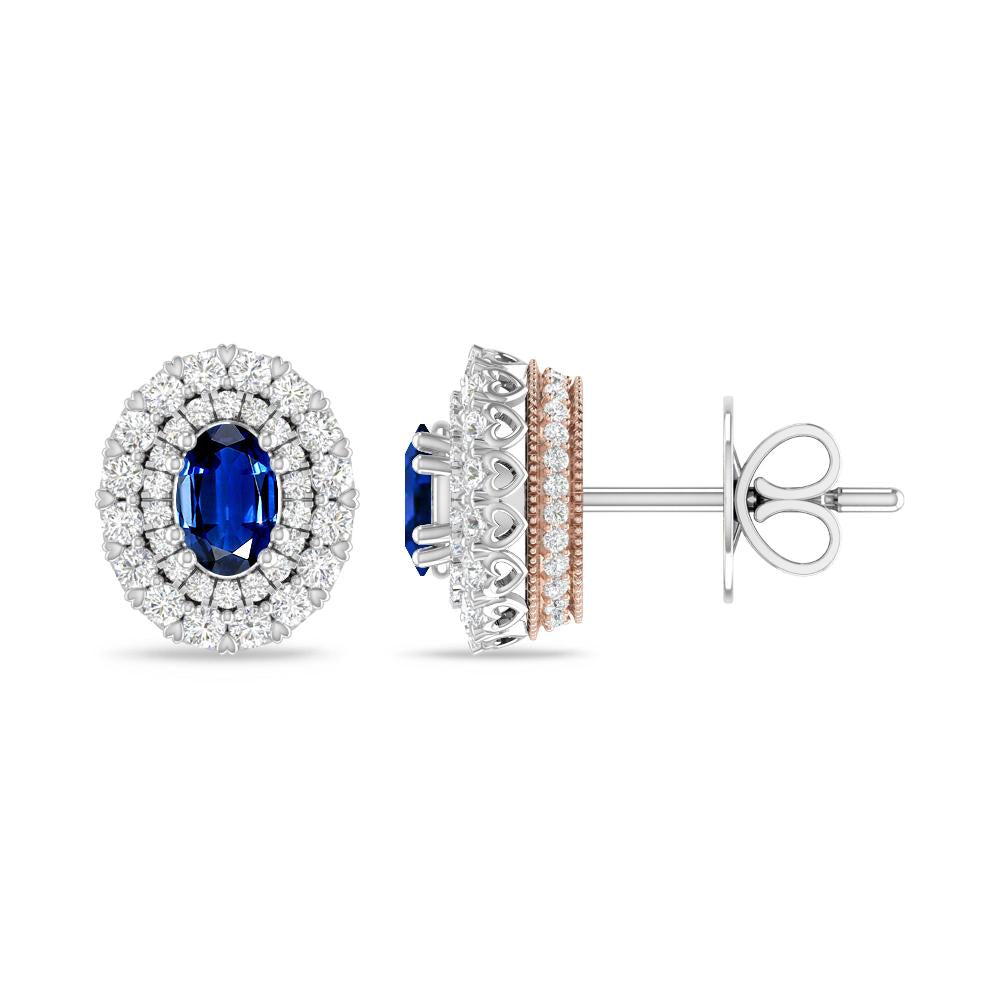 White Gold/Rose Gold - Sapphire