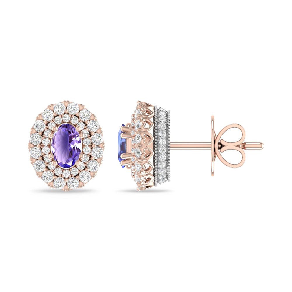 Rose Gold/White Gold - Tanzanite