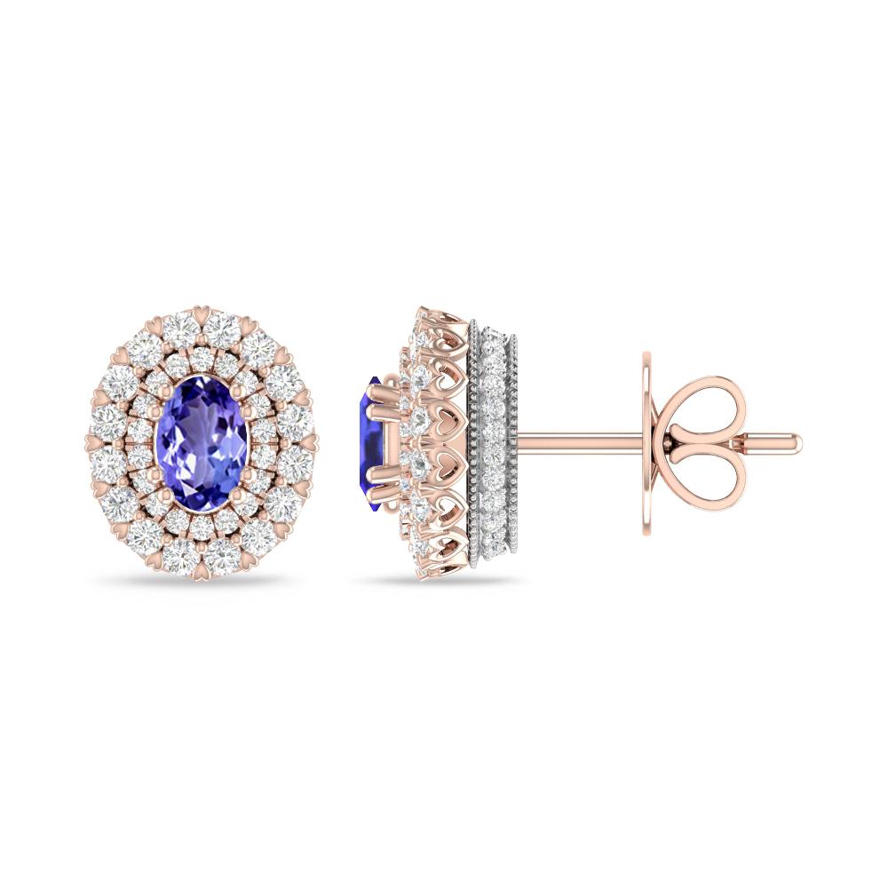 Rose Gold/White Gold - Tanzanite