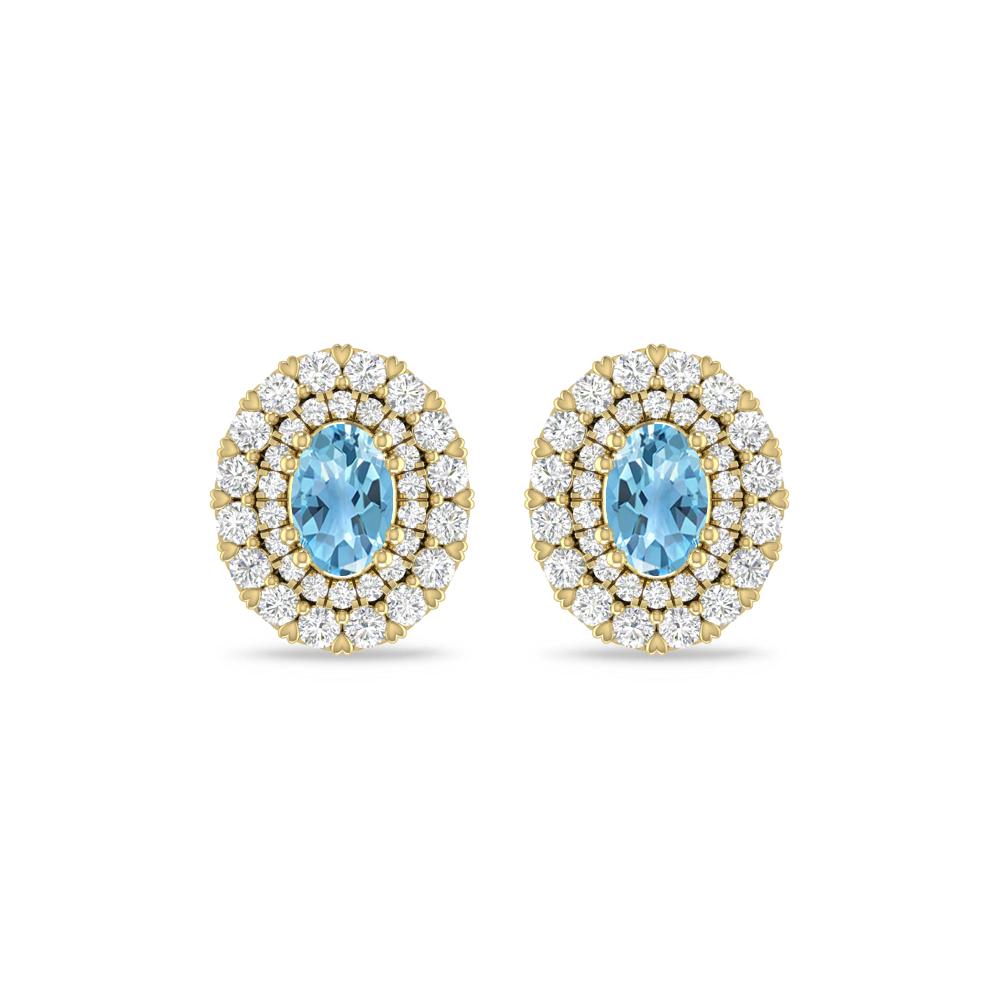 Yellow Gold/White Gold - Blue Topaz