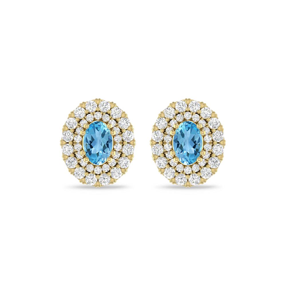 Yellow Gold/White Gold - Blue Topaz