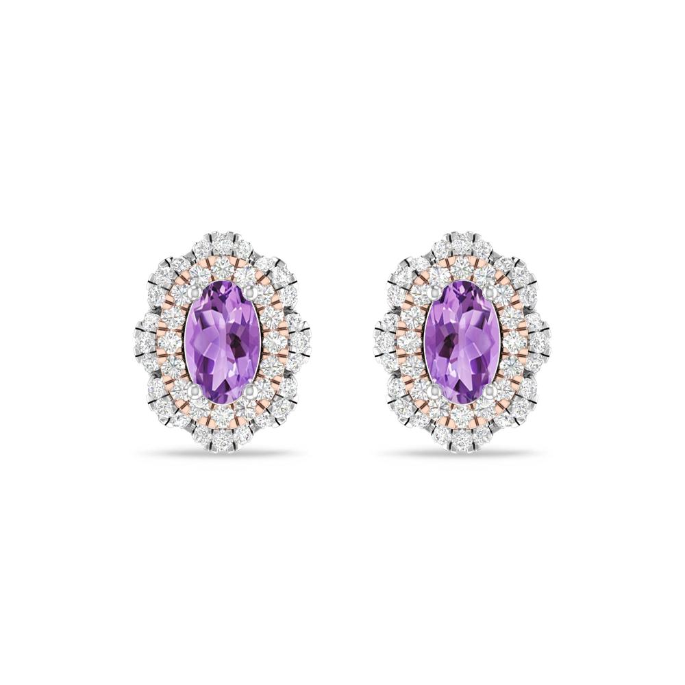 White Gold/Rose Gold - Amethyst