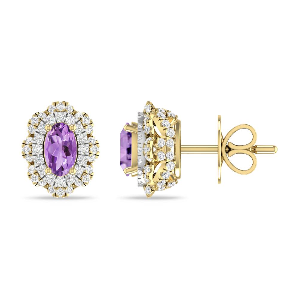 Yellow Gold/White Gold - Amethyst