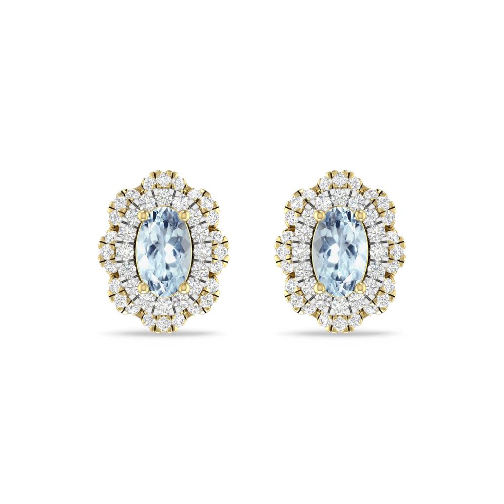 Yellow Gold/White Gold - Aquamarine