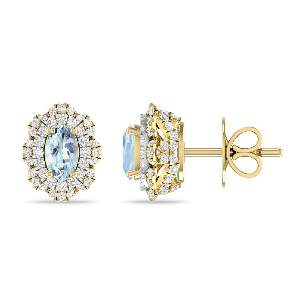 Yellow Gold/White Gold - Aquamarine