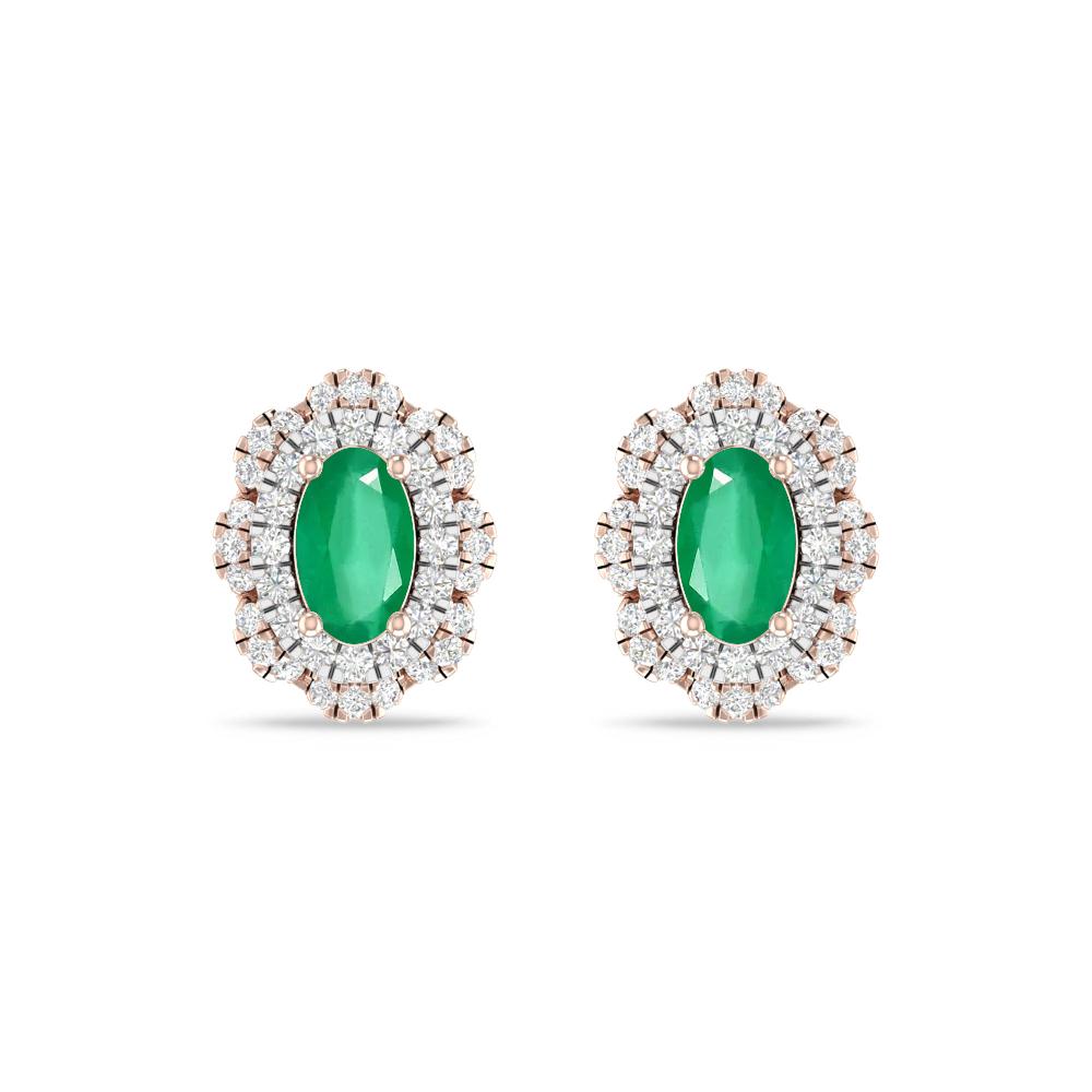 Rose Gold/White Gold - Emerald