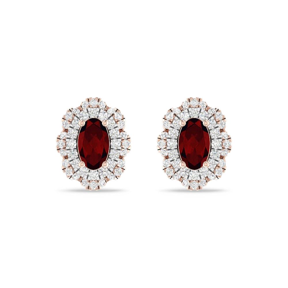 Rose Gold/White Gold - Garnet