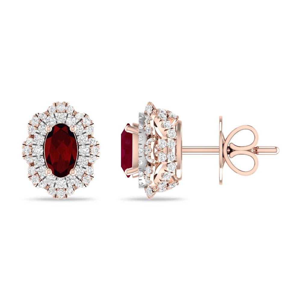 Rose Gold/White Gold - Garnet