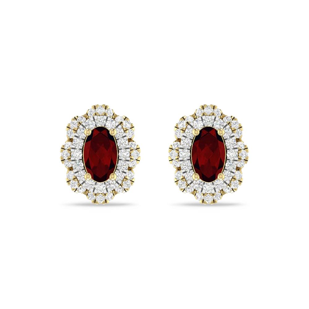 Yellow Gold/White Gold - Garnet