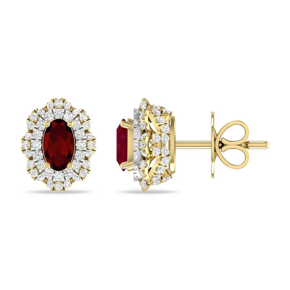 Yellow Gold/White Gold - Garnet