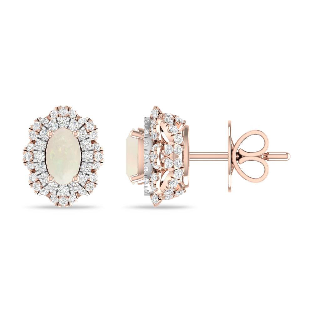Rose Gold/White Gold - Opal