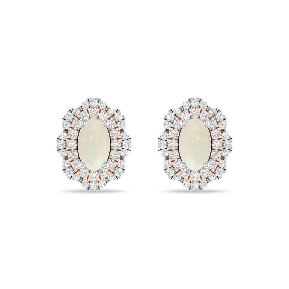 White Gold/Rose Gold - Opal