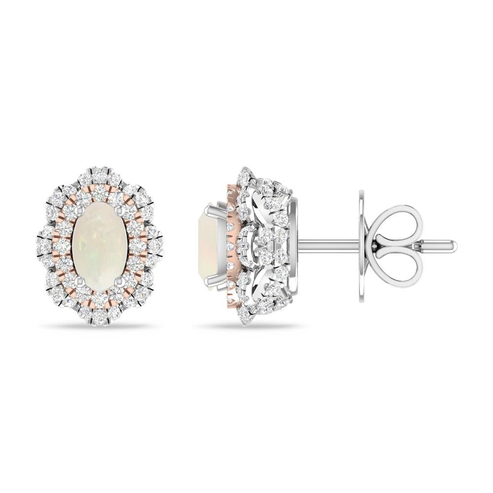 White Gold/Rose Gold - Opal