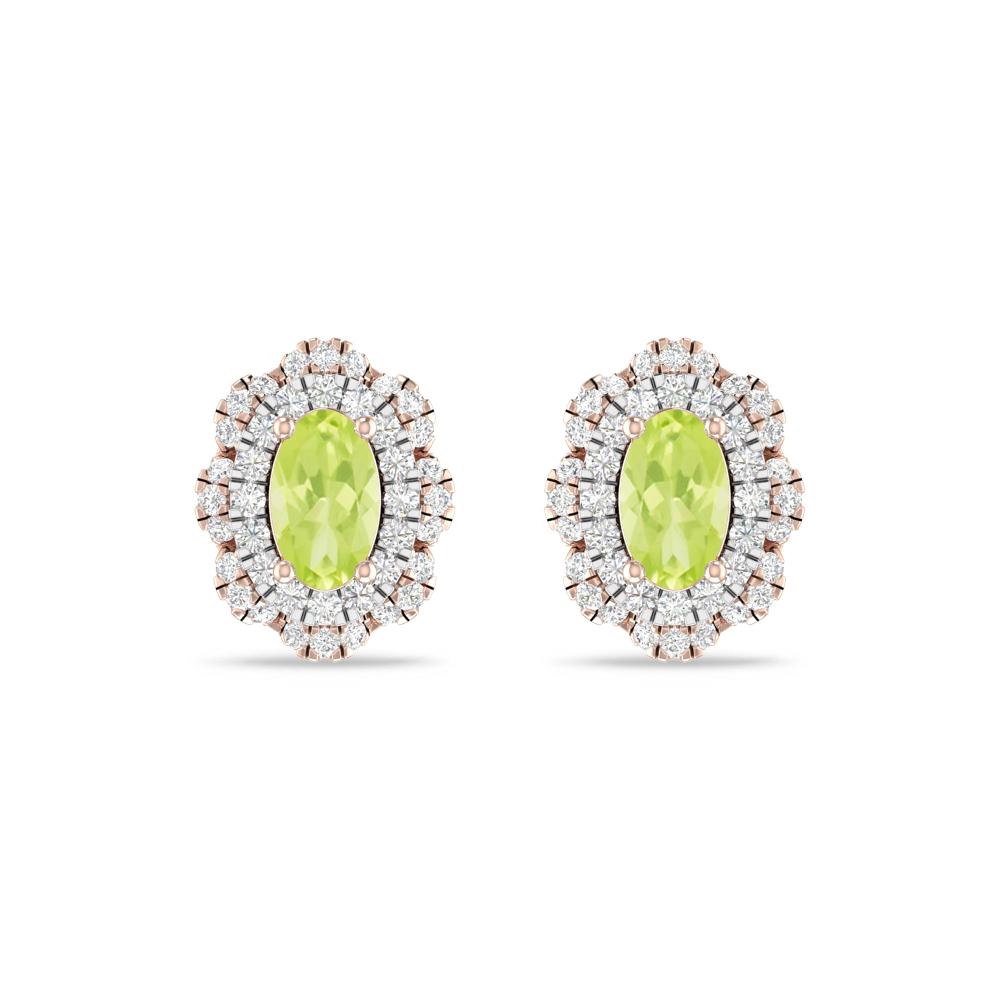 Rose Gold/White Gold - Peridot