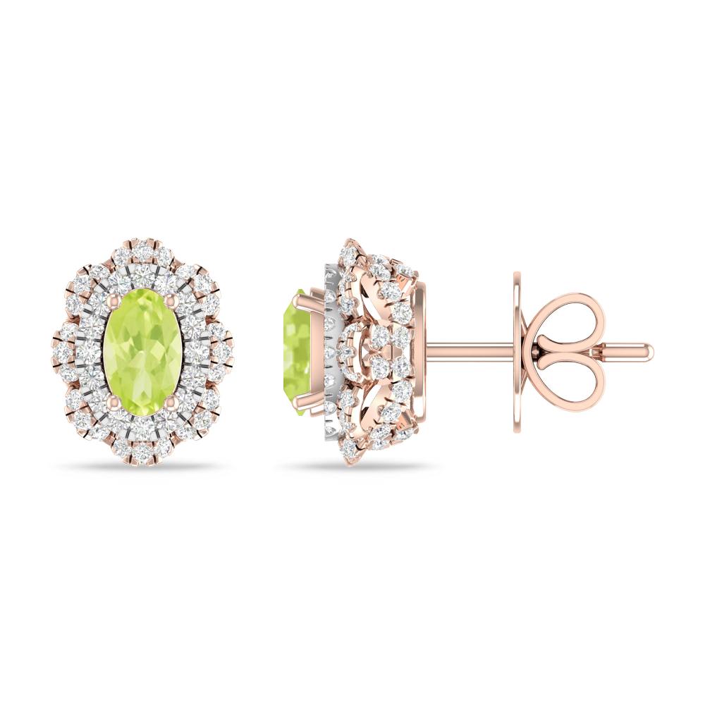 Rose Gold/White Gold - Peridot