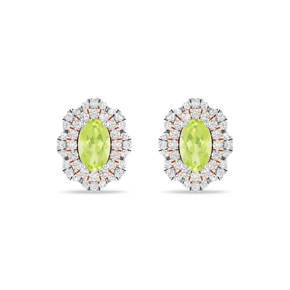 White Gold/Rose Gold - Peridot