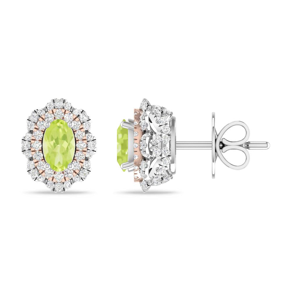 White Gold/Rose Gold - Peridot