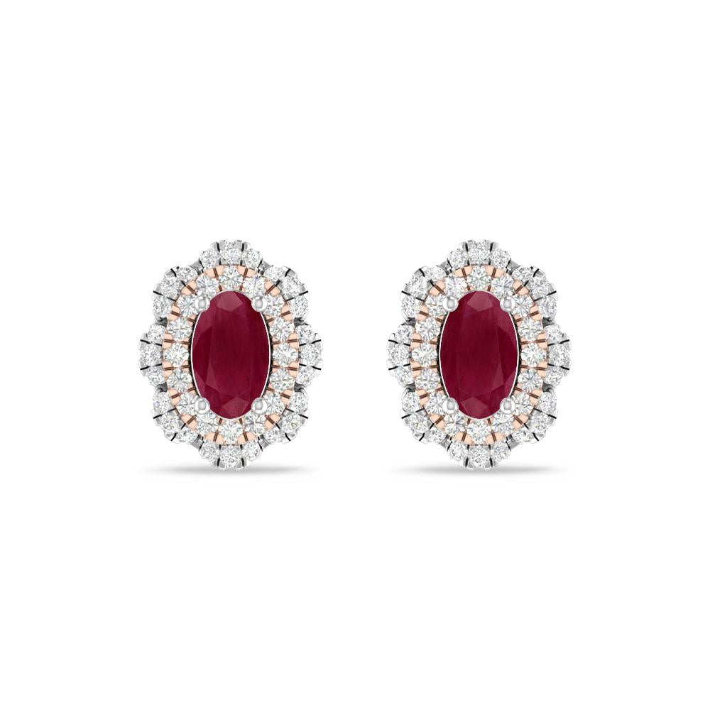 White Gold/Rose Gold - Ruby
