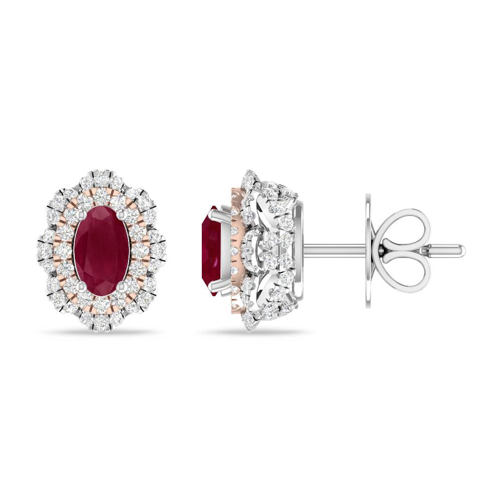 White Gold/Rose Gold - Ruby
