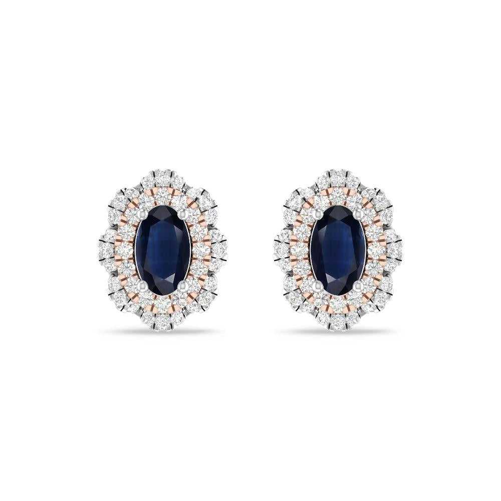 White Gold/Rose Gold - Sapphire