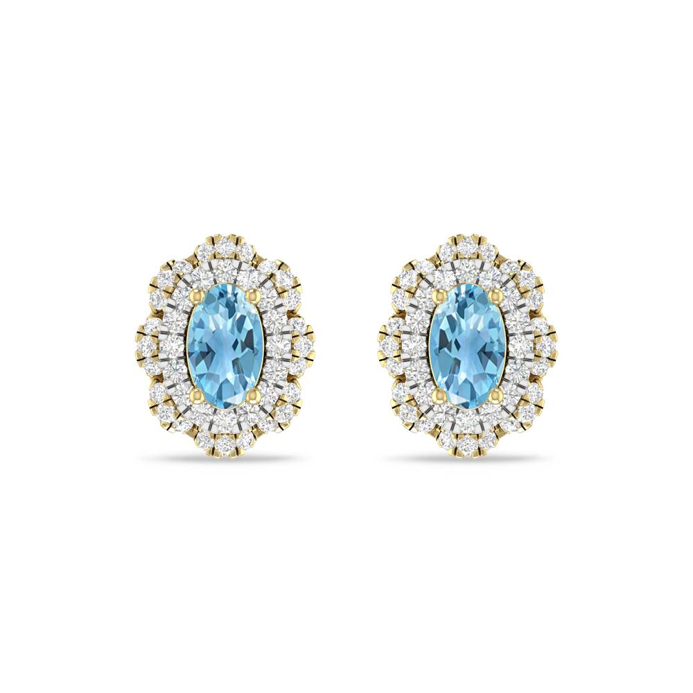 Yellow Gold/White Gold - Blue Topaz