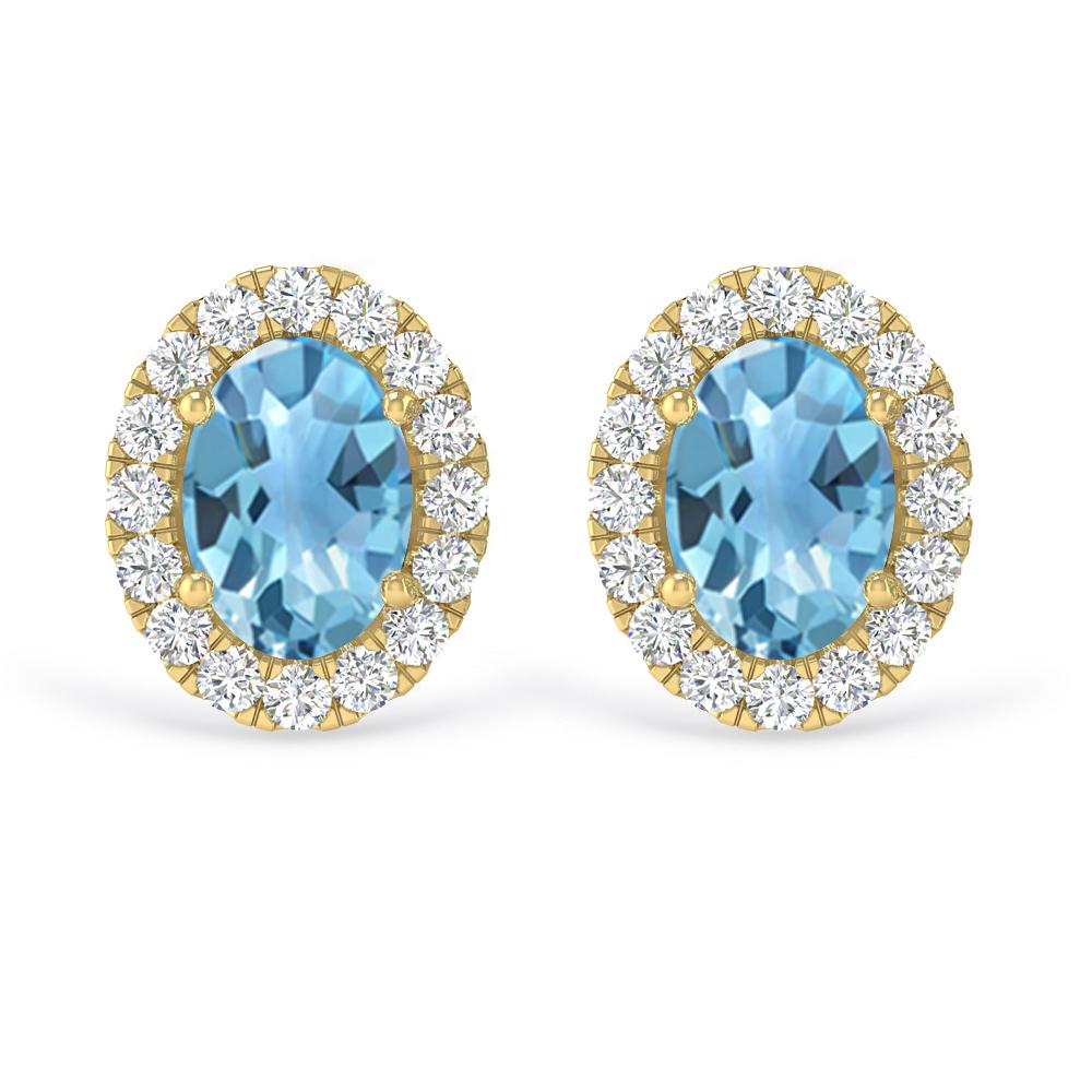 Yellow Gold - Blue Topaz