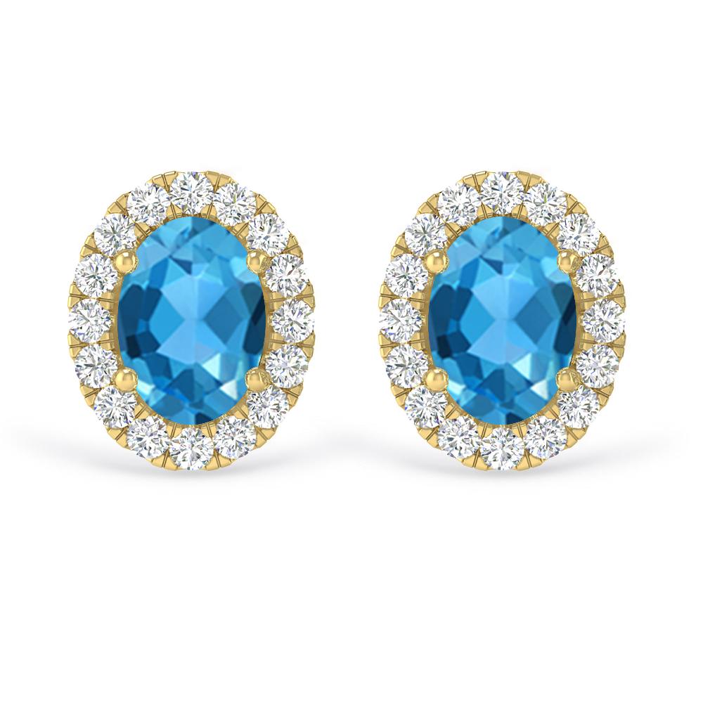 Yellow Gold - Blue Topaz