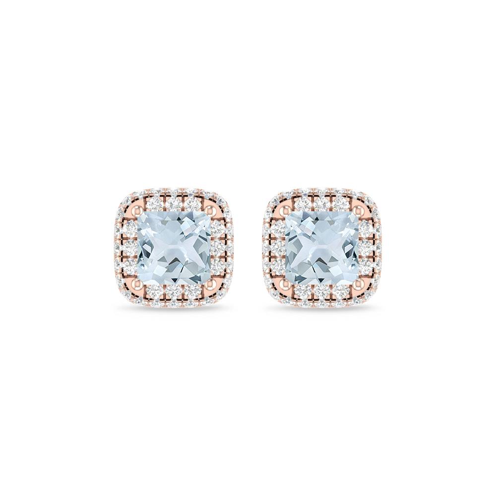 Rose Gold - Aquamarine