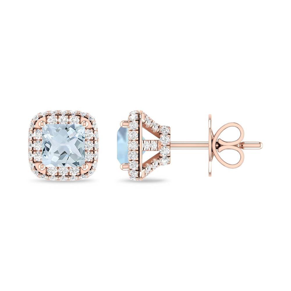 Rose Gold - Aquamarine