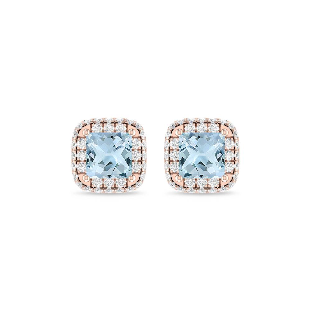 Rose Gold - Aquamarine