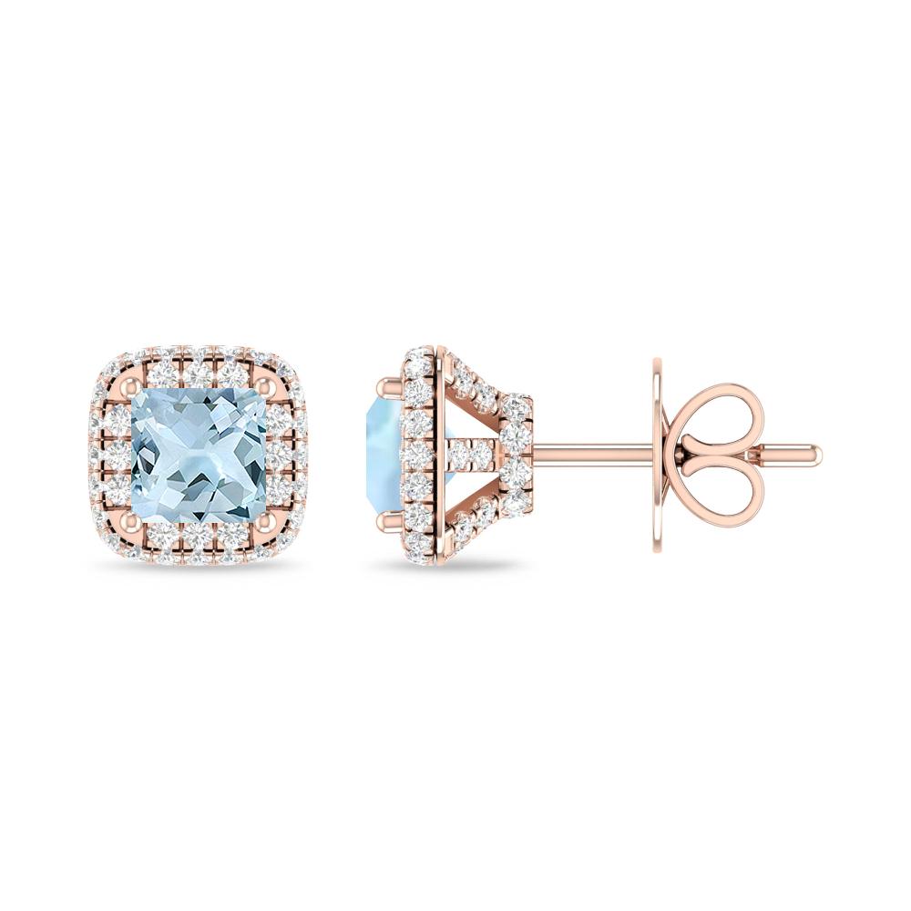 Rose Gold - Aquamarine