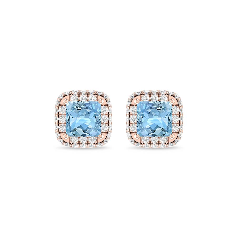 Rose Gold - Aquamarine