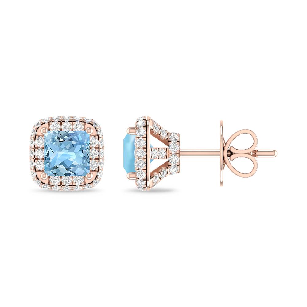 Rose Gold - Aquamarine