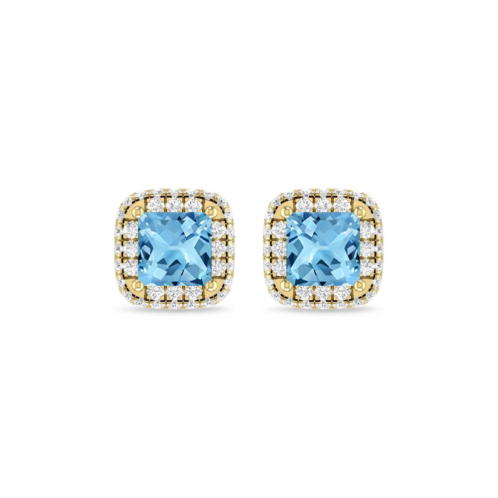 Yellow Gold - Blue Topaz