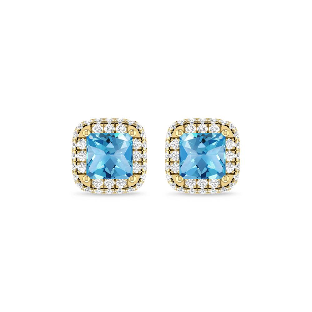 Yellow Gold - Blue Topaz
