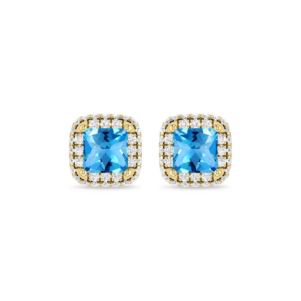Yellow Gold - Blue Topaz