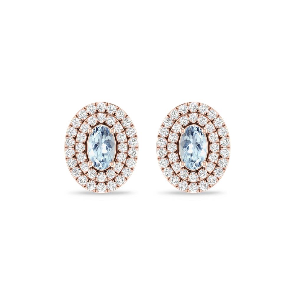 Rose Gold - Aquamarine