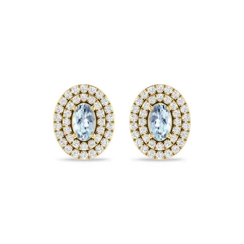 Yellow Gold - Aquamarine