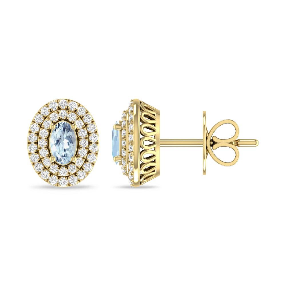 Yellow Gold - Aquamarine
