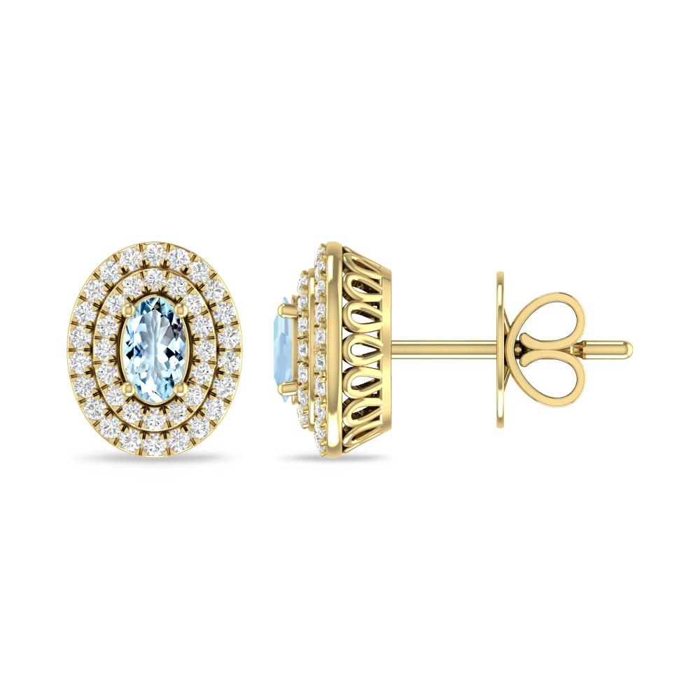 Yellow Gold - Aquamarine