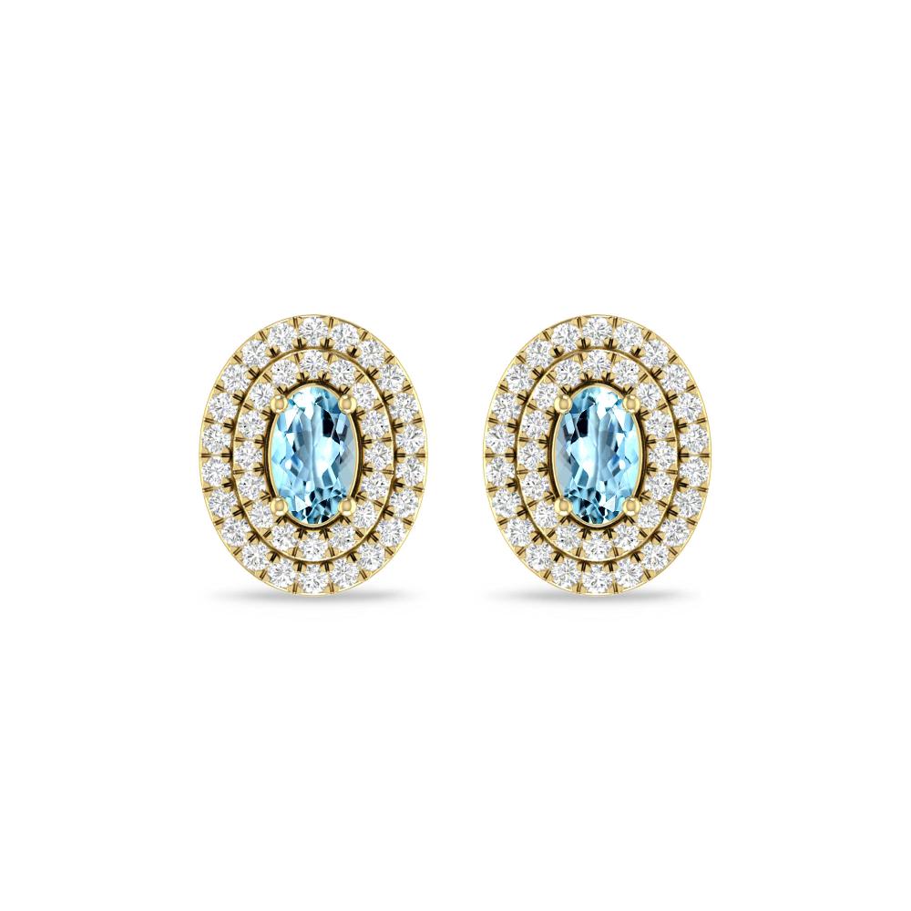 Yellow Gold - Aquamarine